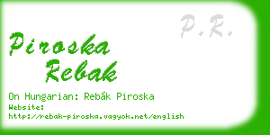 piroska rebak business card