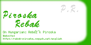 piroska rebak business card